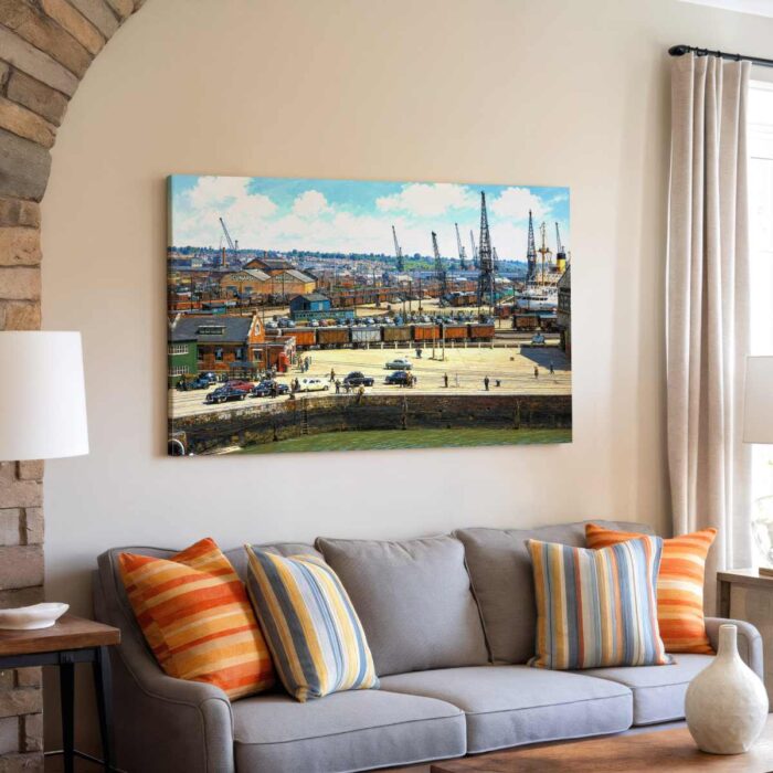 Southampton Docks, England 1950s - Canvas Print Southampton Docks, England 1950s - Canvas Print
