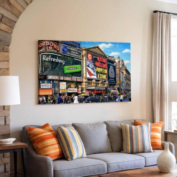 Piccadilly Circus, London 1971 - Canvas Print