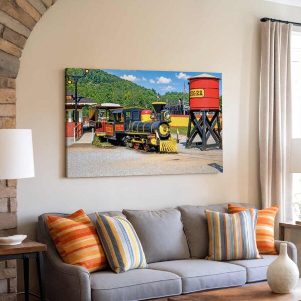 Frontier Town Railroad, North Hudson, New York 1950s - Canvas Print Frontier Town Railroad, North Hudson, New York 1950s - Canvas Print