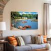 Regent's Park Boating Lake, London 1960s - Canvas Print Regent's Park Boating Lake, London 1960s - Canvas Print