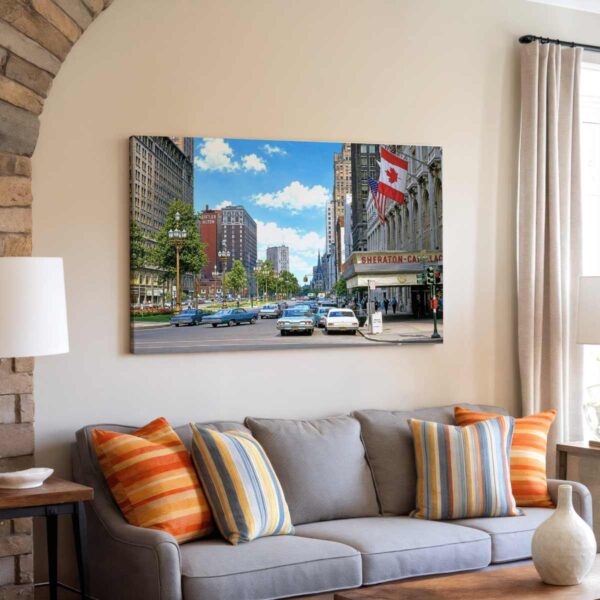 Sheraton-Cadillac Hotel, Detroit 1960s - Canvas Print Sheraton-Cadillac Hotel, Detroit 1960s - Canvas Print