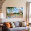 Johnson's Rustic Resort, Houghton Lake, Michigan 1960s - Canvas Print Johnson's Rustic Resort, Houghton Lake, Michigan 1960s - Canvas Print