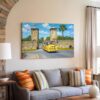 Sightseeing Road Train, St. Augustine, Florida 1960 - Canvas Print Sightseeing Road Train, St. Augustine, Florida 1960 - Canvas Print