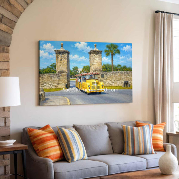Sightseeing Road Train, St. Augustine, Florida 1960 - Canvas Print