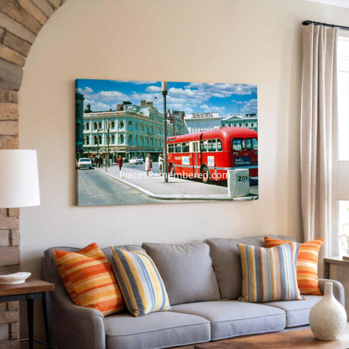 Cathedral Square, Christchurch, New Zealand 1970s - Canvas Print