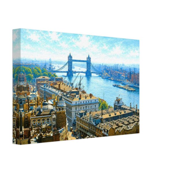 View from the Monument, Tower Bridge, London 1950s - Canvas Print aed10629-57f6-4e5a-9200-4de5a5f74732