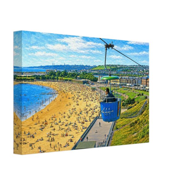 Barry Island Beach from the Butlin’s Chairlift, South Wales 1960s - Canvas Print b1911227-7e41-4d29-a6aa-e9a2ce363af3