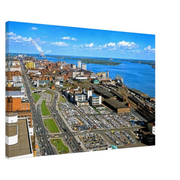 Detroit Riverfront, Michigan 1960s - Canvas Print b269cc7b-2b4e-4d5c-bfba-c5ed2c7d8eff