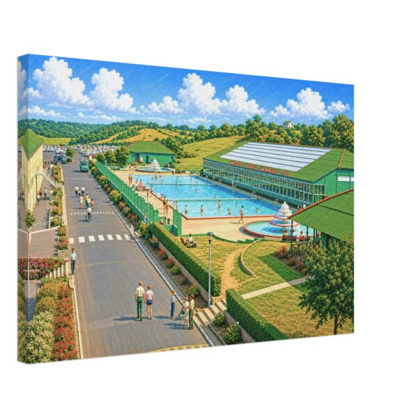 Indoor & Outdoor Swimming Pools, Butlins Ayr Holiday Camp 1980s - Canvas Print b43b8510-abdc-4918-9b14-c6b340c5259d