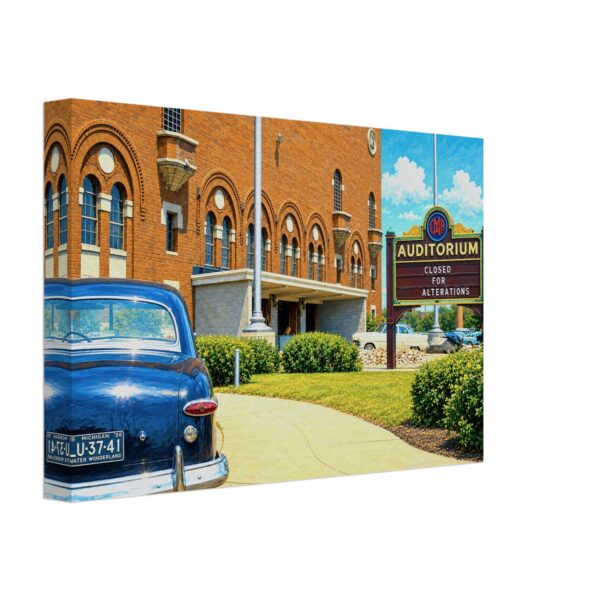 Old IMA Auditorium Building, Flint Michigan 1955 - Canvas Print b4570d7c-d2b0-4bea-88d4-2a9d90b2e74e