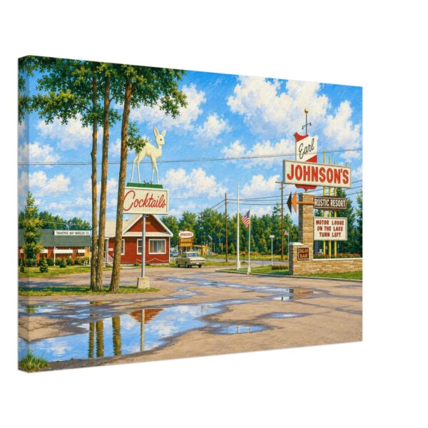 Johnson's Rustic Resort, Houghton Lake,, Michigan 1960s - Canvas Print b5d82158-b1ab-4354-9a4d-0cfdd78f49fd