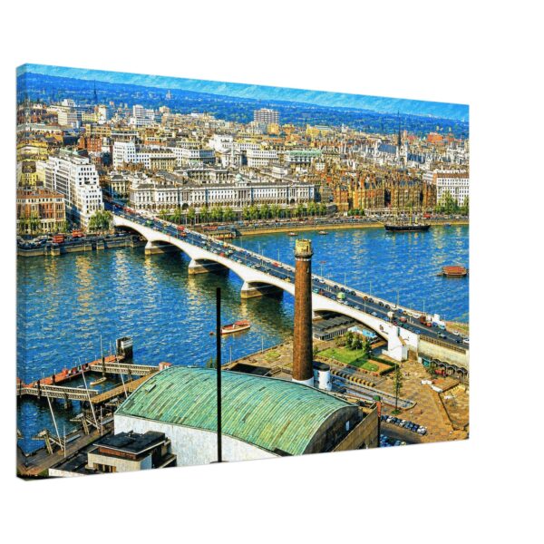 Waterloo Bridge and Royal Festival Hall, London 1960s - Canvas Print b6b7e7aa-140f-4c08-b9c7-55cdfe77526b