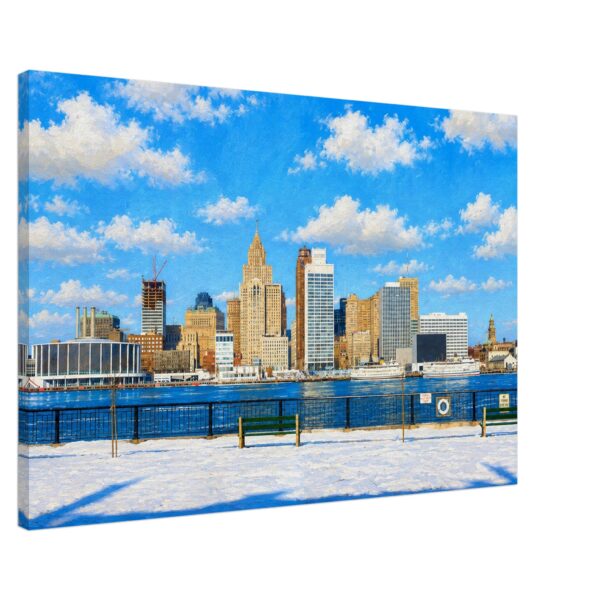 Detroit Riverfront and Boblo Boats 1960s – Canvas Print ba208893-22d8-4ee0-8314-7847988e32ec