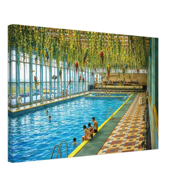Butlin's Indoor Pool, Bognor Regis Holiday Camp 1960s - Canvas Print bebd2a67-f9ad-4d8a-9fed-486a68bcf2b6
