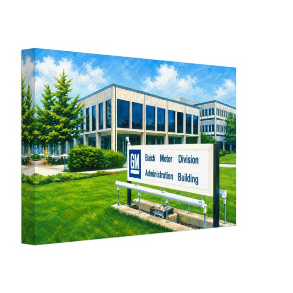 Buick Motor Division Administration Building, Flint, Michigan 1970s - Canvas Print c33bb3b8-5d65-4ba9-a392-7ce1deb280a3