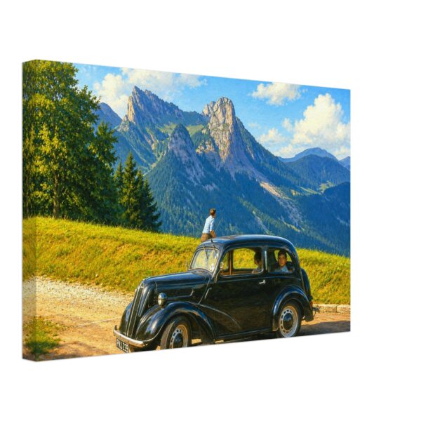 Ford Popular at the Mythen Mountains, Switzerland 1960s - Canvas Print c56c3757-1991-4947-870f-e46ec95d1440