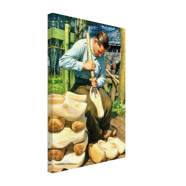 Dutch Clog Maker, Netherlands 1950s – Canvas Print c8a83a4d-50cb-41af-83fc-6e8fb59ebfc6