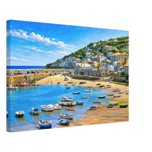 Mousehole Harbour, Cornwall, England 1970s - Canvas Print ca153260-c861-45ce-82b9-f844dba8beb1