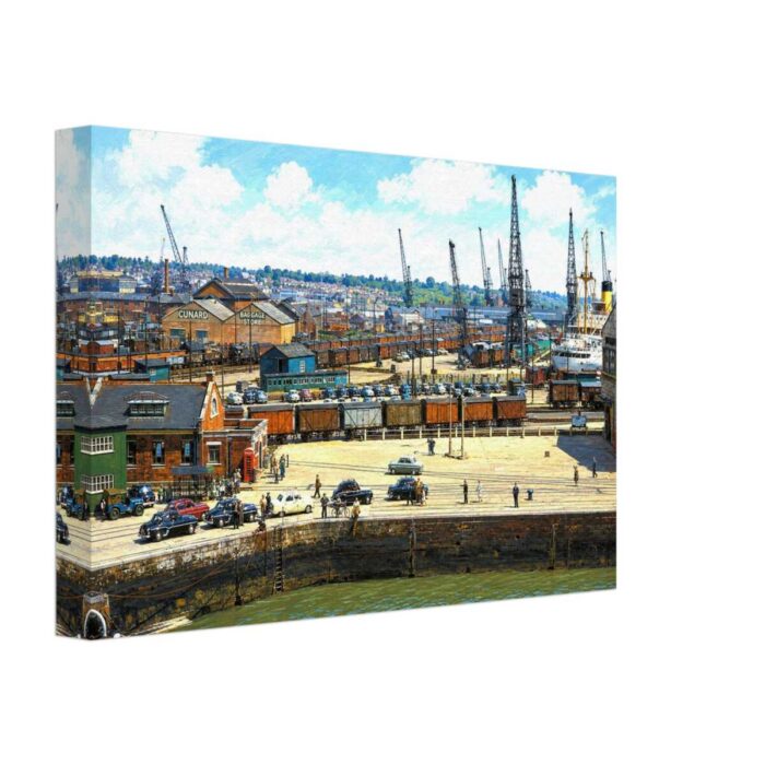 Southampton Docks, England 1950s - Canvas Print cb3a0ea1-c5a9-4248-be0f-c4e78316f545