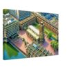 St Giles Cripplegate, Barbican, London 1970s - Canvas Print cb941025-3239-4779-b6bb-0d9be9c9f60e