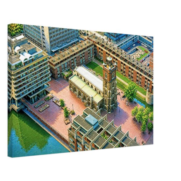 St Giles Cripplegate, Barbican, London 1970s - Canvas Print cb941025-3239-4779-b6bb-0d9be9c9f60e
