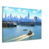 New York Harbor and Manhattan Skyline 1950s - Canvas Print cd093ff8-d1a0-4e03-9440-a7a0de7b04b0