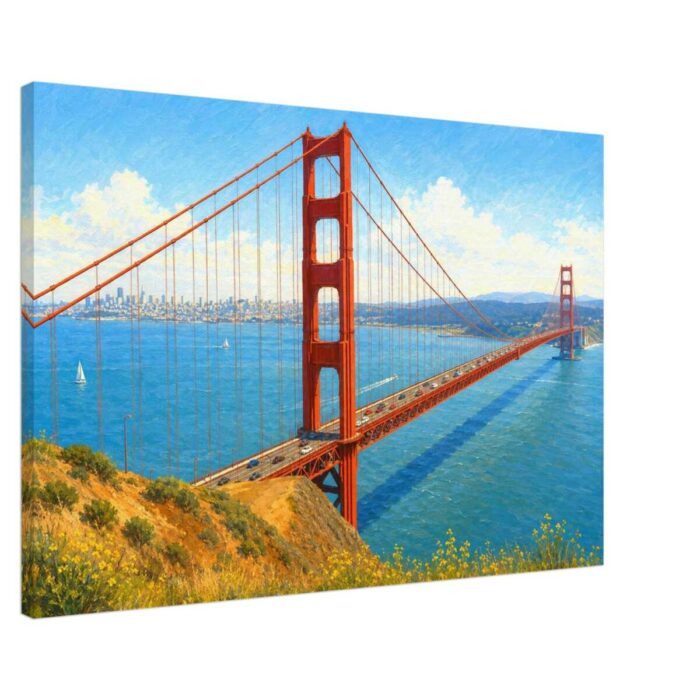 Golden Gate Bridge, San Francisco, California 1970s - Canvas Print cd6bd71c-5f18-4d73-80cc-340db0c149e5