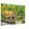 Thatched Cottage in Buckland in the Moor, Devon 1970s – Canvas Print ce8125f6-3920-49cd-b053-191370d83c16