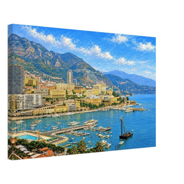 Monaco Harbor and Monte Carlo, Monaco 1960s - Canvas Print d0a7c2a1-e6ea-401f-b643-94cd8eeb322d