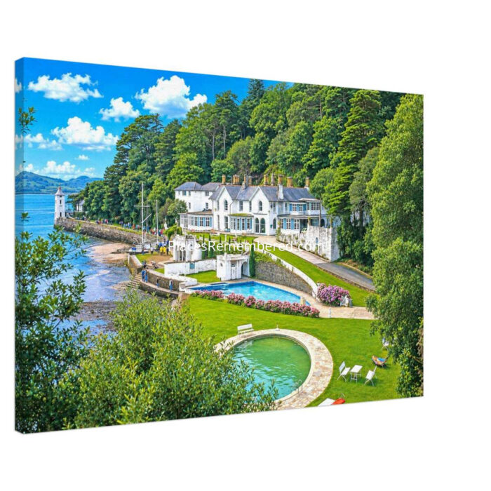 Portmeirion Hotel, North Wales 1970s - Canvas Print d3ee92f6-0237-4237-ba0a-3ceb97c6f006