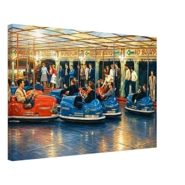 Dodgems at Battersea Park Fun Fair, Festival of Britain 1951 - Canvas Print d63ba136-947b-4300-b53a-659a59f470d4