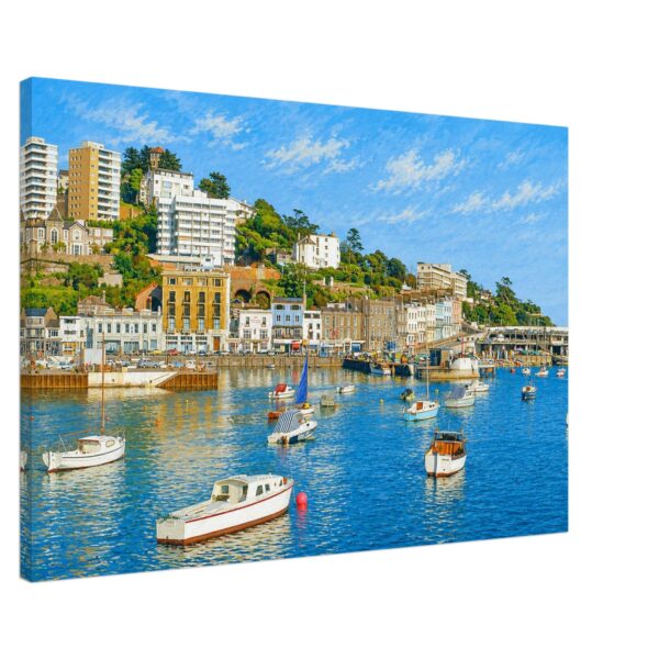Torquay Harbour, Devon, England 1970s - Canvas Print dab6cb3b-8947-4784-8414-2ddbebe4869c