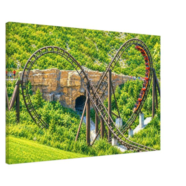 Dragon Mountain Coaster, Marineland, Niagara Falls 1980s - Canvas Print debc0176-7d92-4f92-aab8-1482b5a97f84