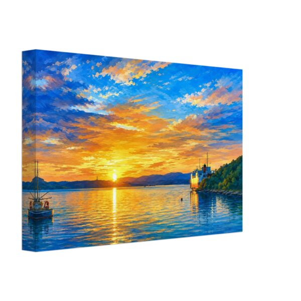 Sunset in Oban, Scotland 1970s - Canvas Print e01a96e6-c762-4470-b6ac-b0aeed504c45
