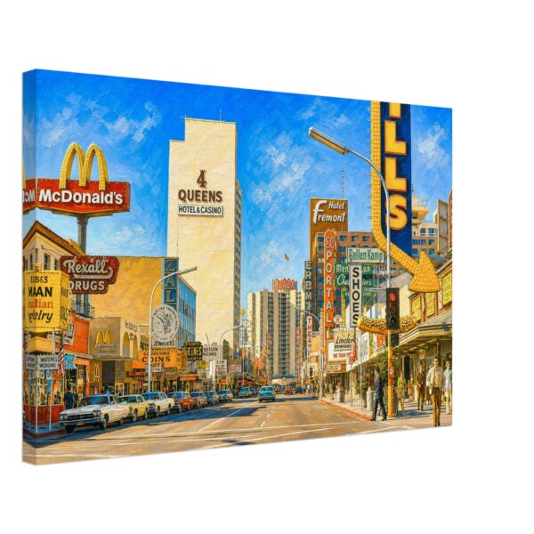 Fremont Street, Las Vegas 1970s - Canvas Print e190e004-61df-41e4-b96e-c567efb31b5c