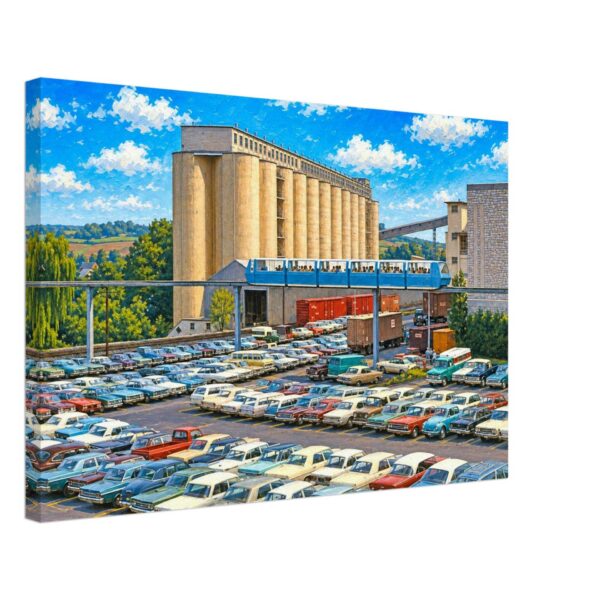 Hersheypark Monorail and Chocolate Factory, Hershey, Pennsylvania 1970s - Canvas Print e1f3a248-9d71-49ec-92db-4c94734f007a