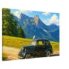 Ford Popular at the Mythen Mountains, Switzerland 1960s - Canvas Print e25e1709-23f8-41d6-9bf9-f60a4fe4e6c1