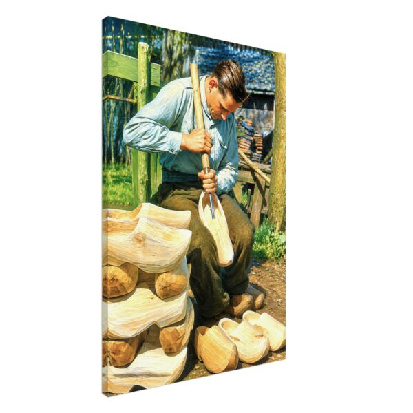 Dutch Clog Maker, Netherlands 1950s – Canvas Print e7055abb-2d04-4731-844f-699239cb6369