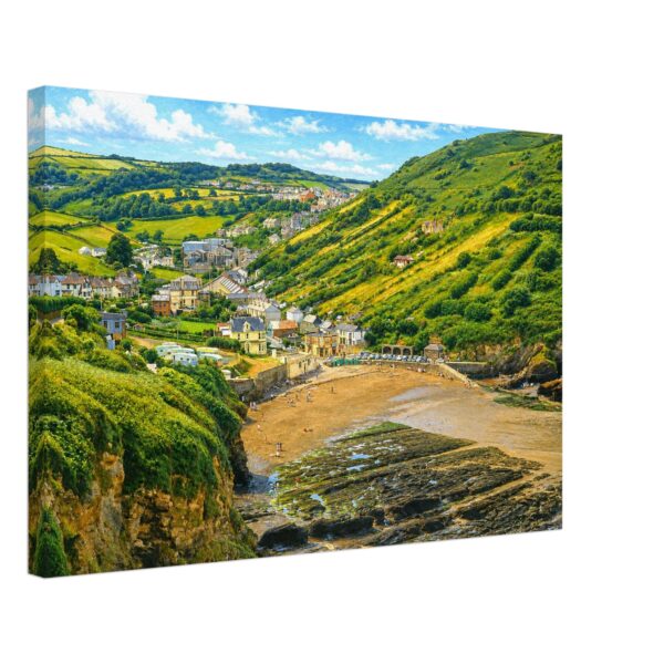 Hele Bay, Near Ilfracombe, Devon 1960s - Canvas Print ea5f1066-a825-4bf1-a246-b6282b4db127