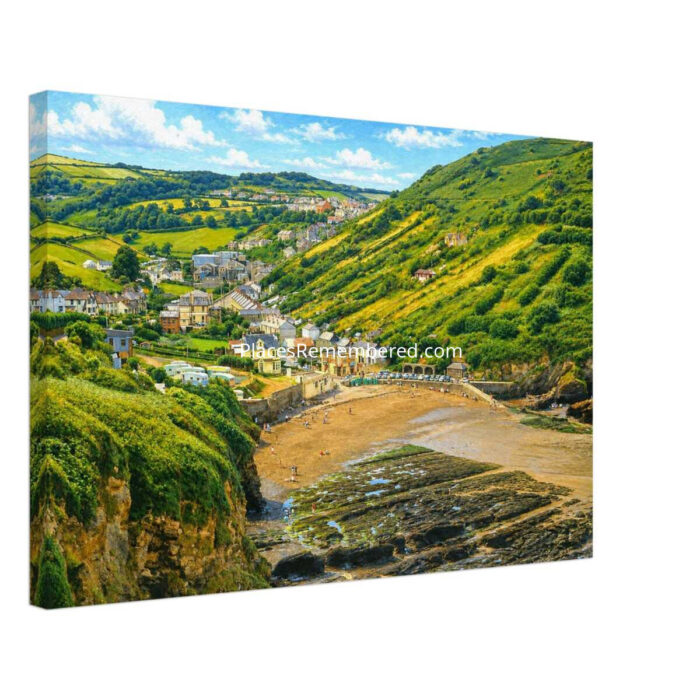 Hele Bay, Near Ilfracombe, Devon 1960s - Canvas Print ea5f1066-a825-4bf1-a246-b6282b4db127