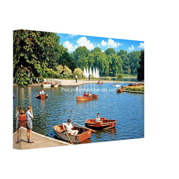 Regent's Park Boating Lake, London 1960s - Canvas Print f02004b0-59a0-475c-a0a5-b6640b35ffa7