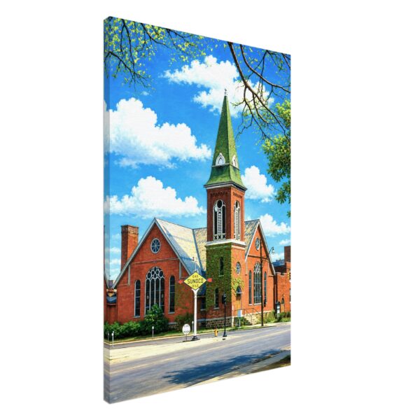 Garland Street Methodist Episcopal Church, Flint, Michigan 1950s - Canvas Print f4f15560-115c-4ee6-aee2-39a1f2a93706