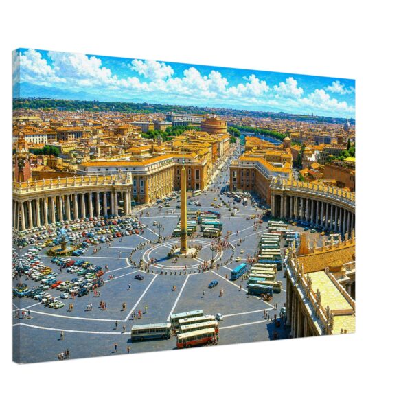 St. Peter’s Square and the Vatican, Rome, Italy 1970s - Canvas Print f61a6437-0967-4c45-b62d-20598c7f25ea