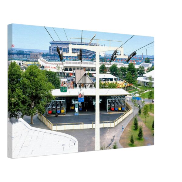Swiss Sky Ride and Shea Stadium, New York World’s Fair 1964 - Canvas Print f9b91bed-42fa-46fa-9b42-f7f6f5ff80dd