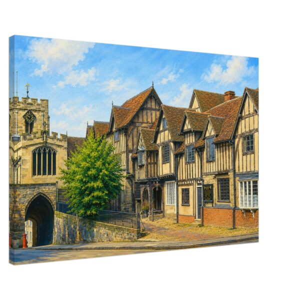 Lord Leycester Hospital, Warwick, England 1970s - Canvas Print fb2394e3-bce8-483d-a5ee-a9eb5c3bb5cf