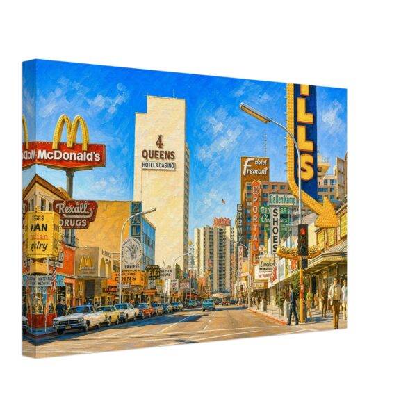 Fremont Street, Las Vegas 1970s - Canvas Print fe05677c-0f3e-4191-b316-f962e4d85f63