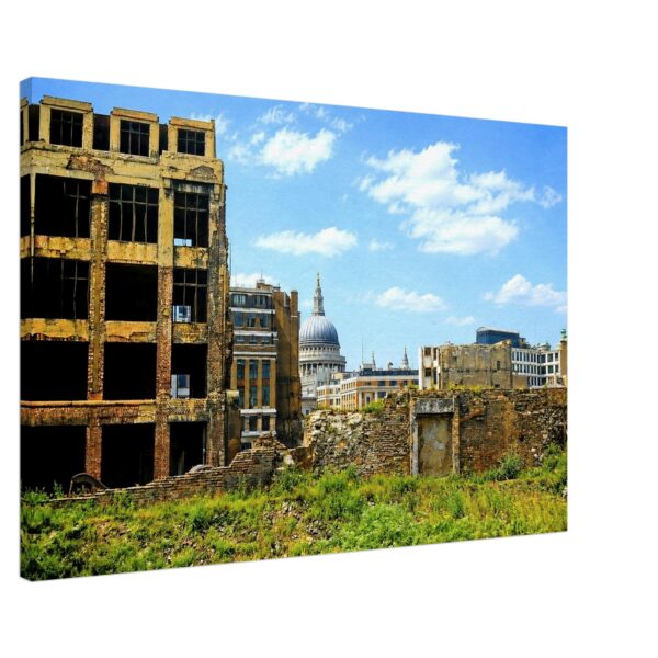 Bomb Damage at Cripplegate, London 1950s - Canvas Print fe8c2723-d45f-4d23-a609-d8f5982587de