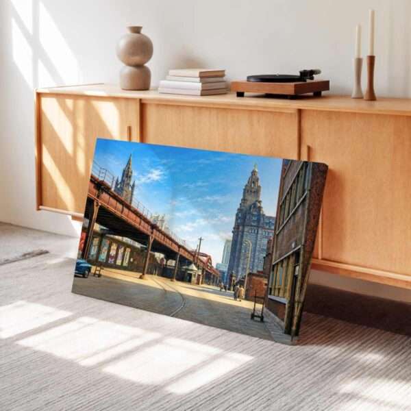 Liverpool Overhead Railway, England 1950s - Canvas Print Liverpool Overhead Railway, England 1950s - Canvas Print