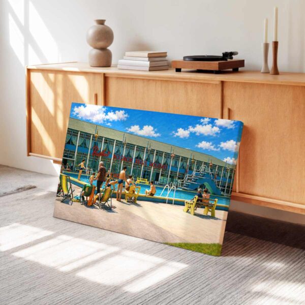 Outdoor Pool, Butlins Bognor Regis Holiday Camp 1960s - Canvas Print Outdoor Pool, Butlins Bognor Regis Holiday Camp 1960s - Canvas Print