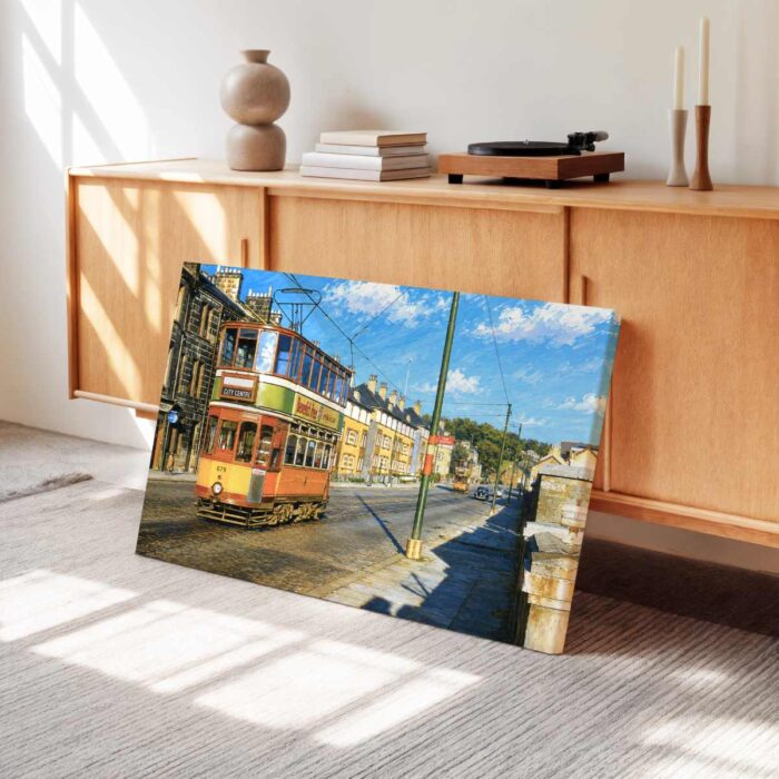 Glasgow Tram 679, Scotland 1950s - Canvas Print